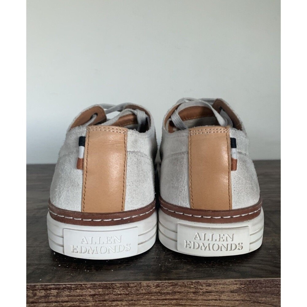 Allen Edmonds "PASADENA" Suede Dress Sneakers Men's Shoes Size 8.5 D Off White - Picture 9 of 11